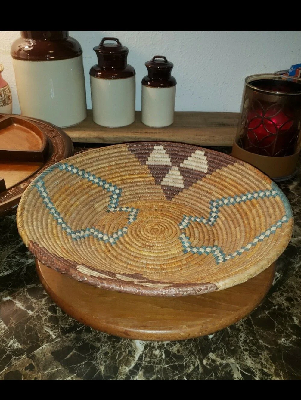 Vintage Hand Woven Native American Basket